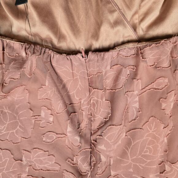 NWT Lulu's Flower Up Mauve Pink Sleeveless Lace-Up Wide-Leg Jumpsuit Large - Picture 9 of 11